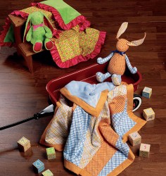 111 ELLIE MAE BABY BLANKET RUFFLE OR NOT, BUNNY PATTERN